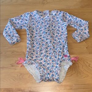 Ruffle Butts Cottage Tea Time One Piece Rash Guard Swim Suit 3T 🌸 Floral Swim